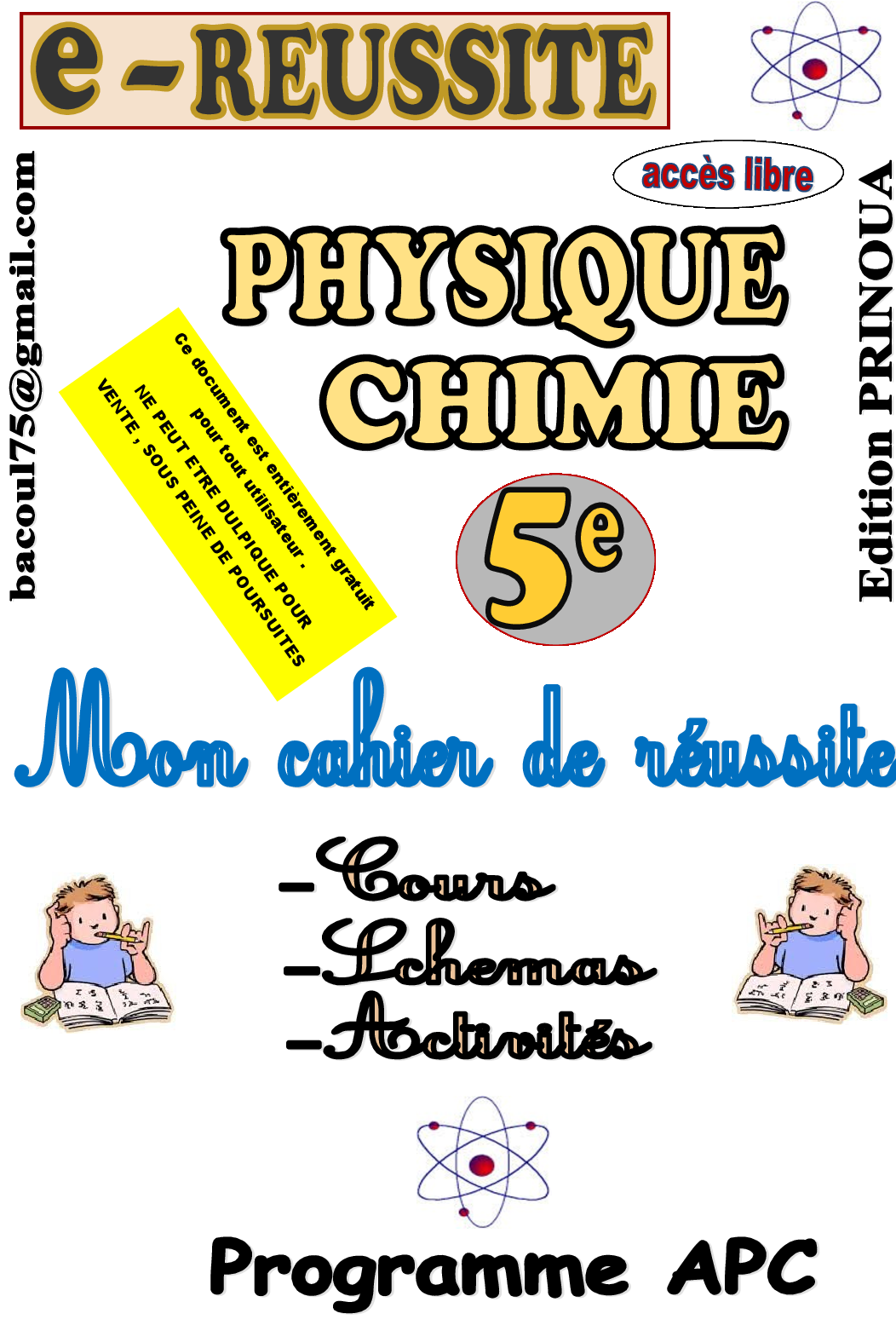 Fascicule Physique Chimie 5è